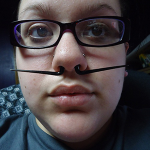 Pyrex Glass Septum Mustache (Dali) Customer Photo